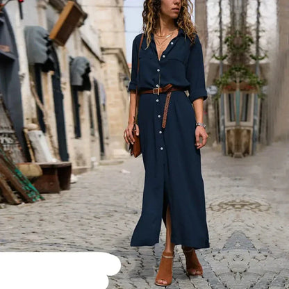 Variant image for Kvinnors Lång Klänning Avslappnad Lätt Polyester-7