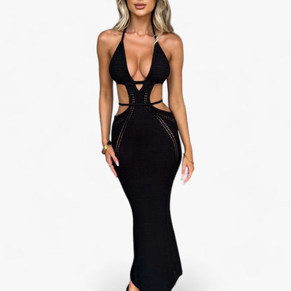 Variant image for Dam Långklänning Virkad Öppen Rygg 100% Bomull-1