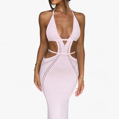 Variant image for Dam Långklänning Virkad Öppen Rygg 100% Bomull-16