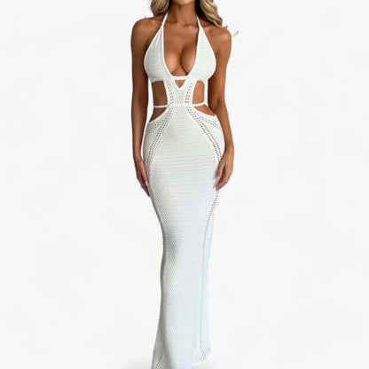 Variant image for Dam Långklänning Virkad Öppen Rygg 100% Bomull-4