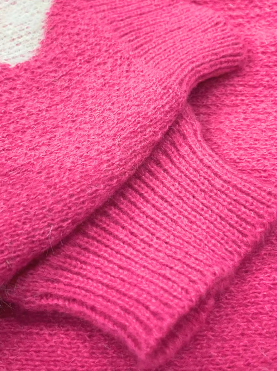 Dam Stickad Tröja med Hjärtdesign Mjuk Blandning 6