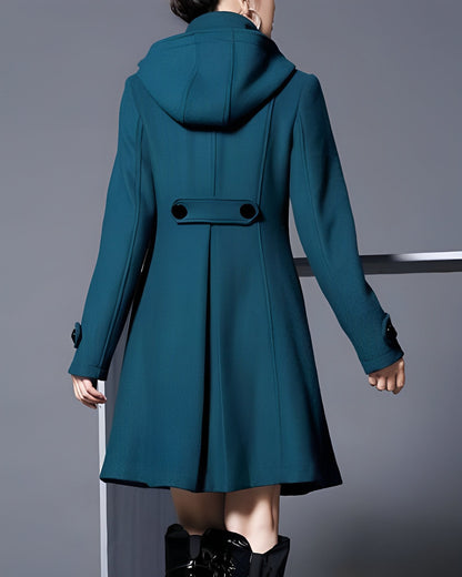 Kvinnor Lång Kappa Elegant Högkvalitativt Material 2