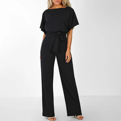 Dam Jumpsuit Figurbetonad Mjuk Blandning med Fickor-5