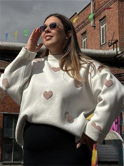 Variant image for Kvinnors Stickad Tröja Avslappnad Akryl-1