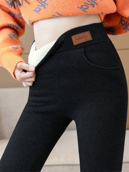 Variant image for Dam Leggings Slim Fit Värmande Elastiskt Material-1