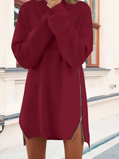 Fina Dam Klänningar Elegant Dragkedja Mjukt Tyg 3