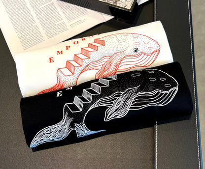 Dam T-shirt Rund Hals Mjuk Bomull med Sidenaccenter-3