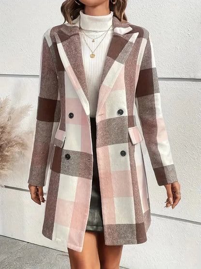 Dam Topp Rutigt Mönster Lätt Material-5