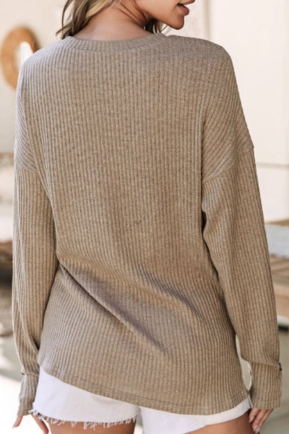 Dam Tröja Rund Nacke med Knappar i Mjukt Material – Traditionell Passform, Flera Färger, Utmärkt Komfort 4