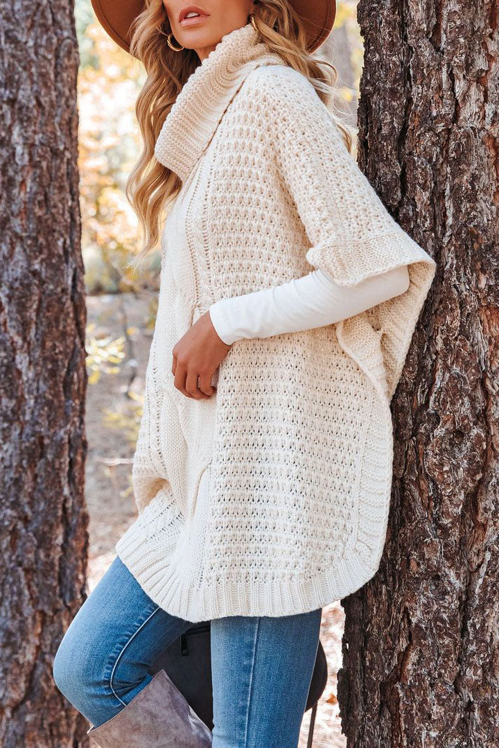 Dam Tröja Rollkrage Twist Akryl-3