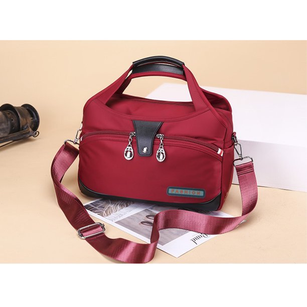 Dam Axelväska Stöldskyddande Nylon Mångsidig Design-5