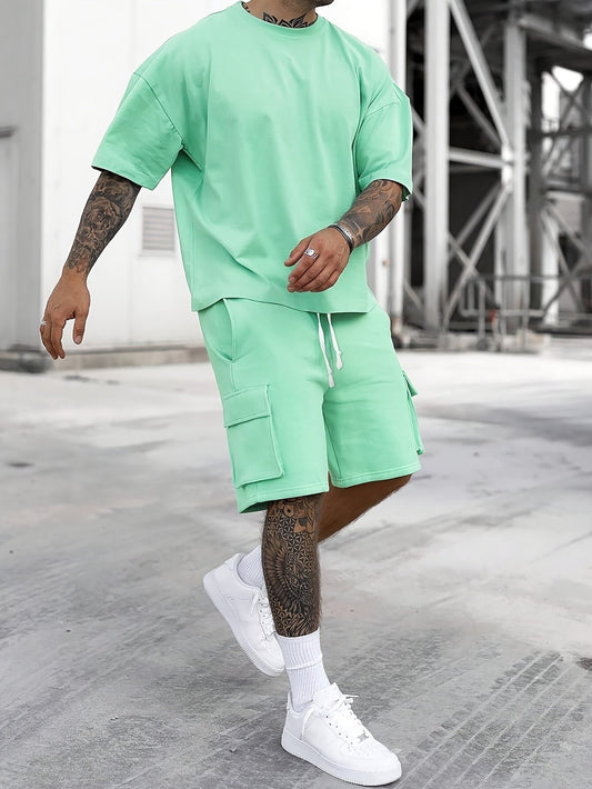 Dam 2-delad Uppsättning Rund Halsringning Polyester Casual 1