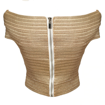 Dam Crop Top Kort Polyester Spandex-3