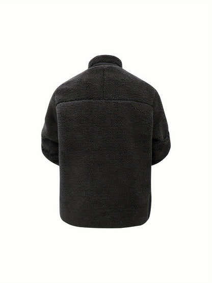 Dam Vinterjacka Teddy Högkrage Fleece för Kalla Dagar-6