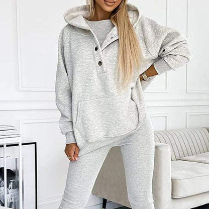 Dam Sportig Uppsättning Oversized Topp 100% Bomull-3