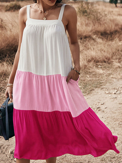 Variant image for Kvinnors Midi Klänning Avslappnad Bomull med Fickor-9