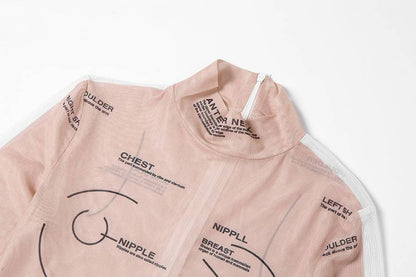 Dam Jumpsuit Transparent Geometrisk Polyester-4