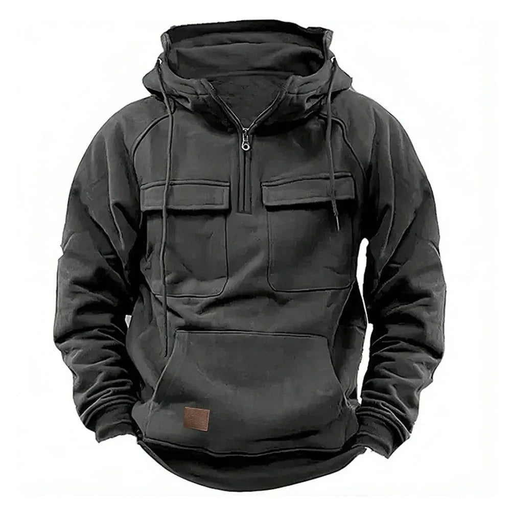 Variant image for Herr Taktisk Hoodie Halvzip Polyester-7