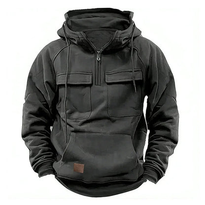 Variant image for Herr Taktisk Hoodie Halvzip Polyester-7