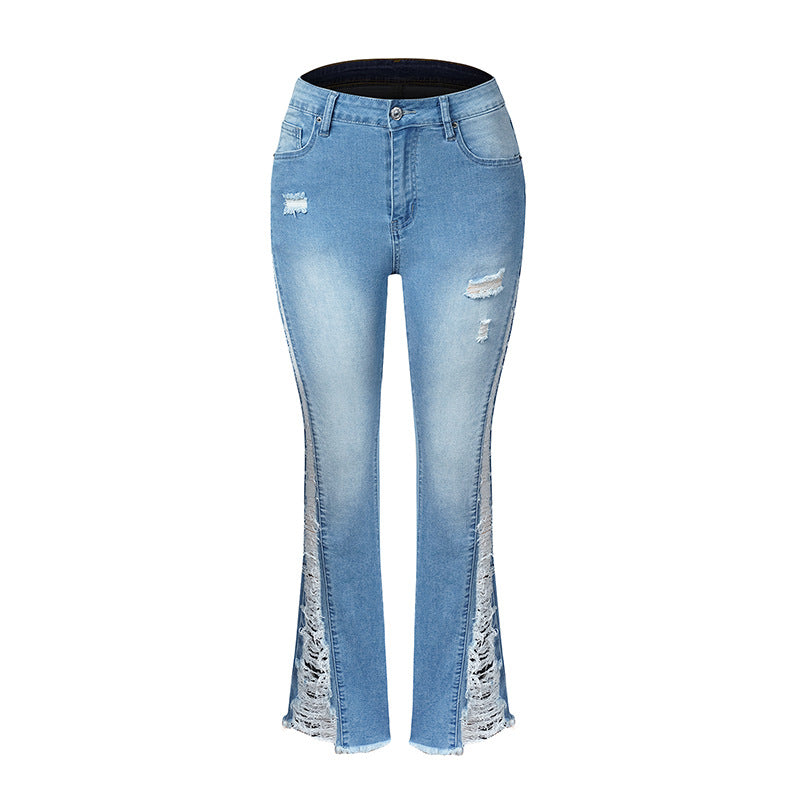 Dam Jeans Hög Midja Stretch Bootcut Denim 6