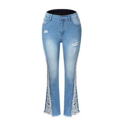 Dam Jeans Hög Midja Stretch Bootcut Denim 6