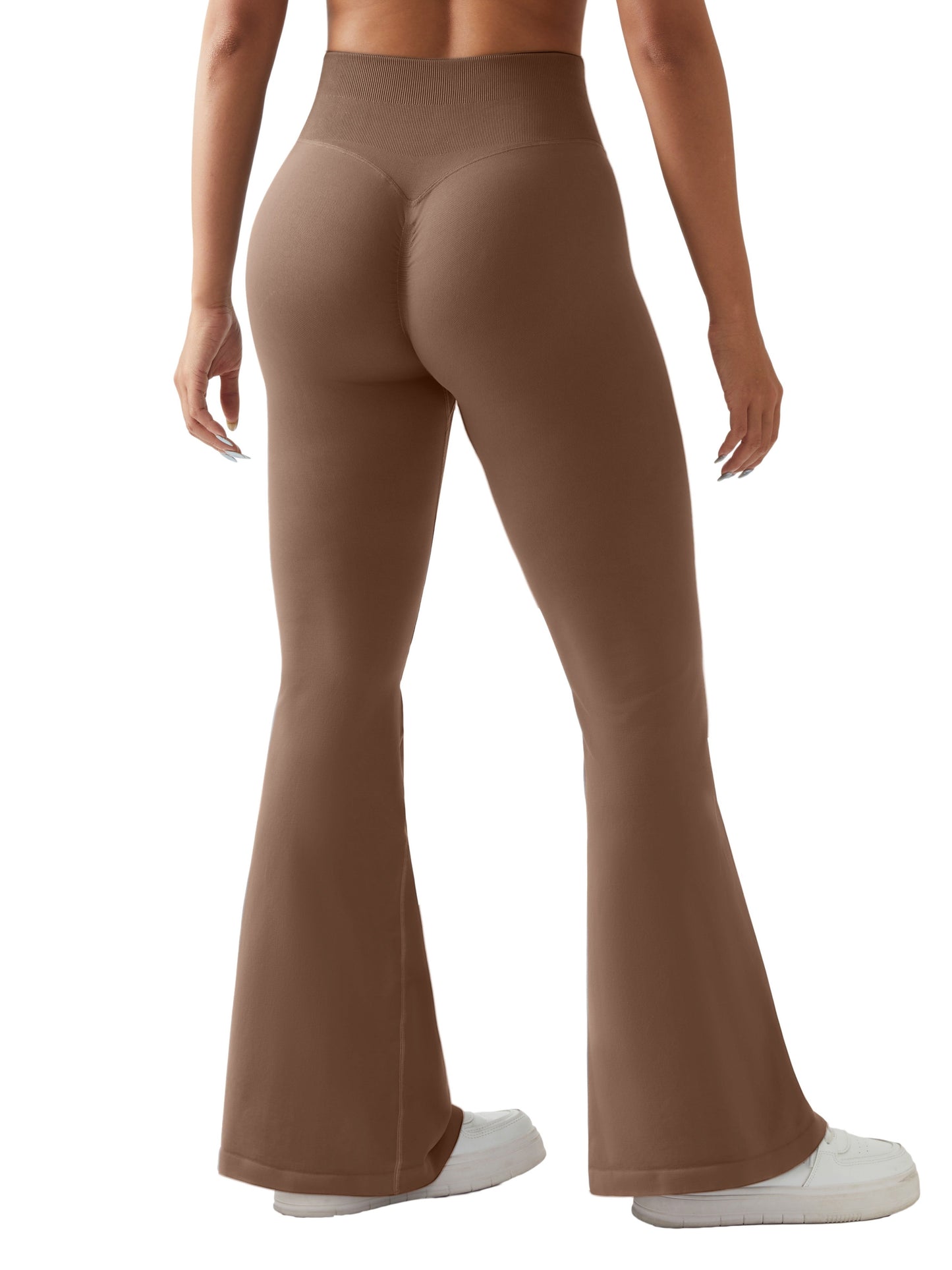 Dam Högskurna Ribbyxor Trendig Design Ribbväv-4