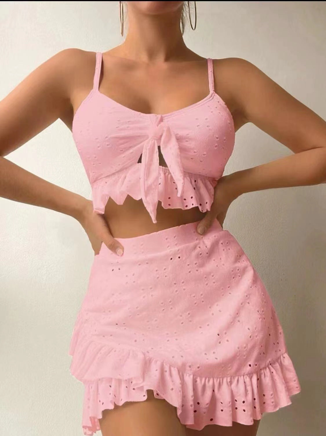 Variant image for Baddräkt Dam 3-delad med Ruffles och Rock i Högkvalitativ Polyester-21
