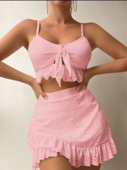 Variant image for Baddräkt Dam 3-delad med Ruffles och Rock i Högkvalitativ Polyester-21