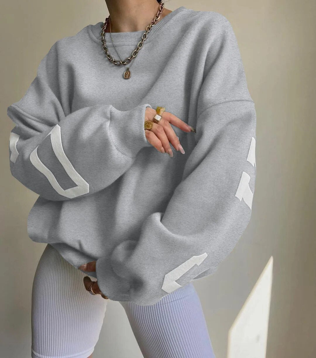 Variant image for Dam Hoodie Avslappnad Stil Mjuk Fleece-5