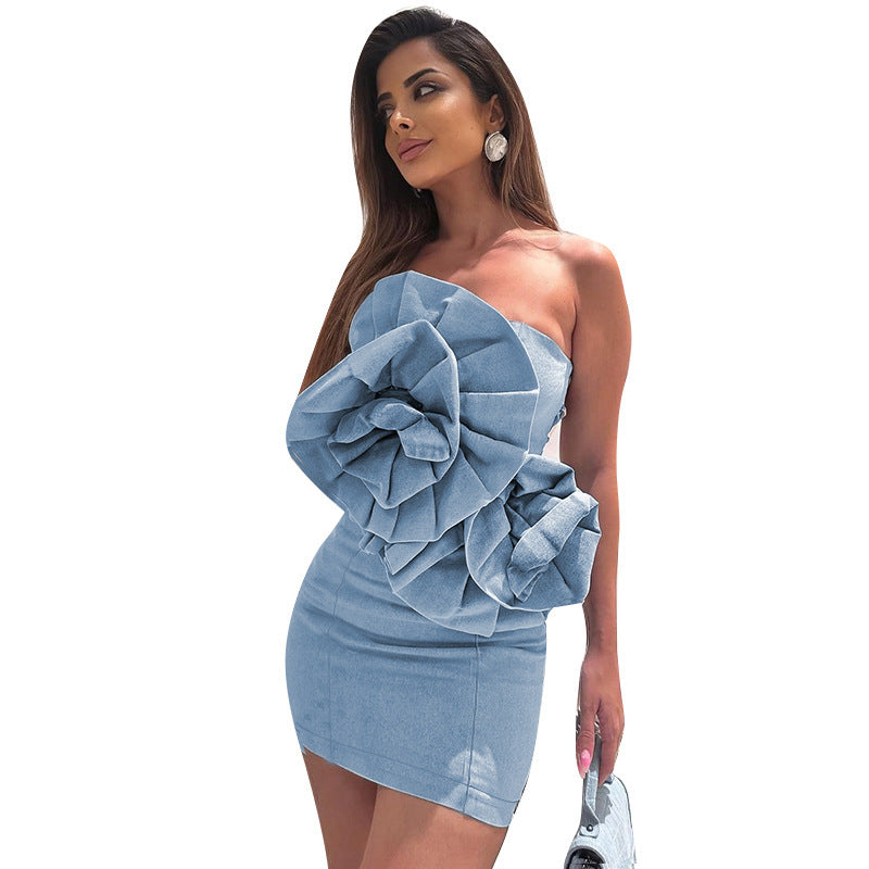 Blommig Höftrock för Dam i Polyester – Knälång, Elastiskt Midjeband, S-XL 5