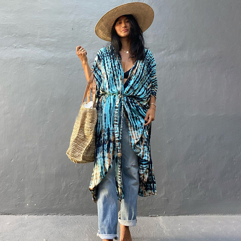 Variant image for Dam Strandklänning Lätt och Luftig Polyester Elegant Design-21