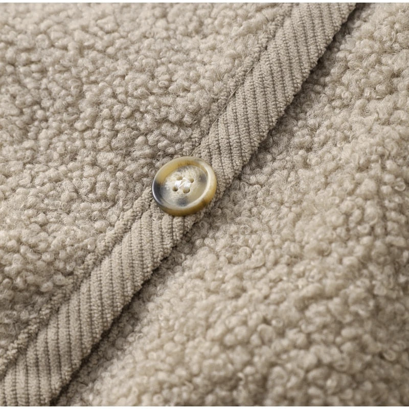 Kvinnors Knappkardigan Medelstor Längd Stickad Akryl-6
