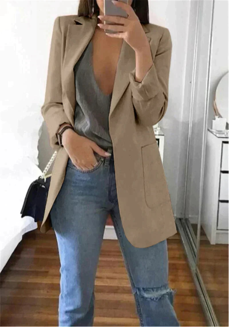 Dam Blazer Modern Design Ullmix Elegant och Tidlös-4