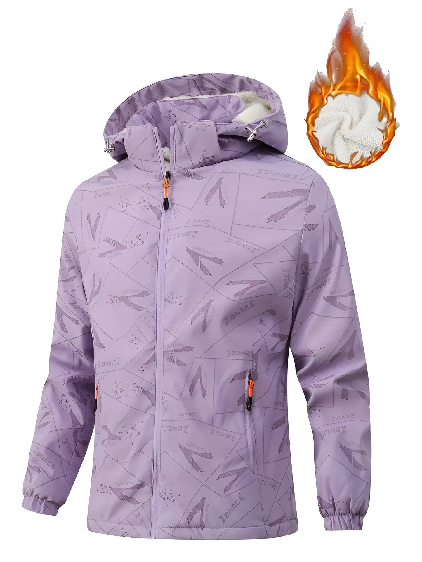 Herren Utomhusjacka Vattentät Fleecefodrad Polyester-6