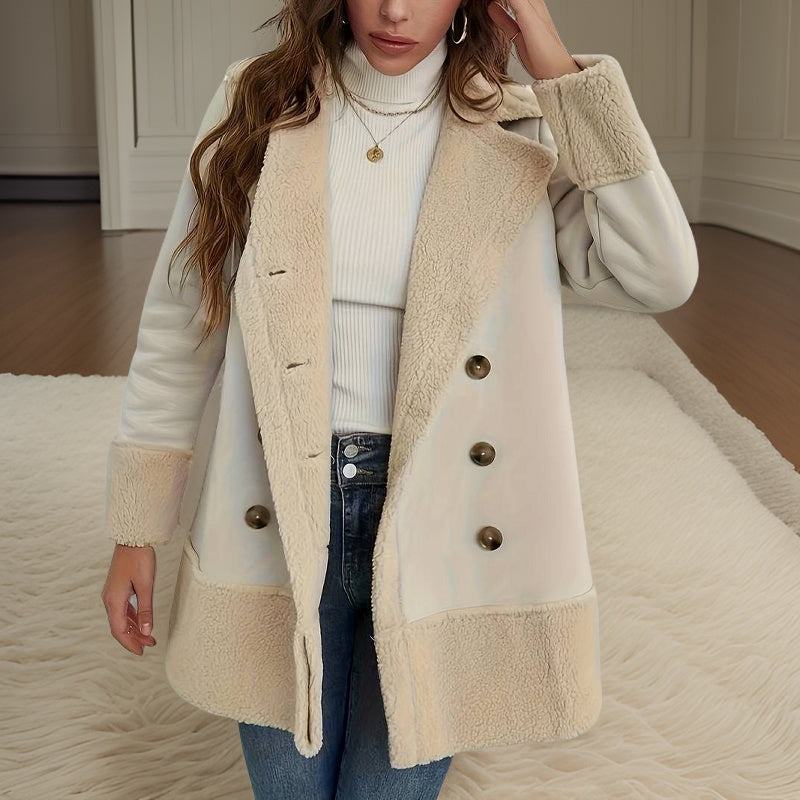 Dam Kappa Fuzzy Trim Elegant Design Varm Normal Passform-2