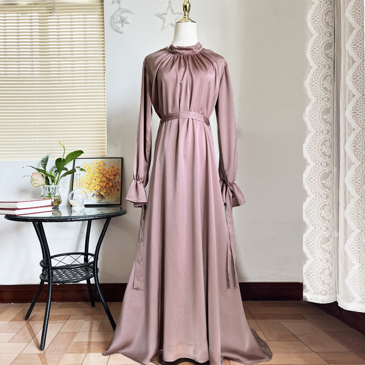 Variant image for Damklänning Retro Stil Polyester Fina Dam Klänningar-6