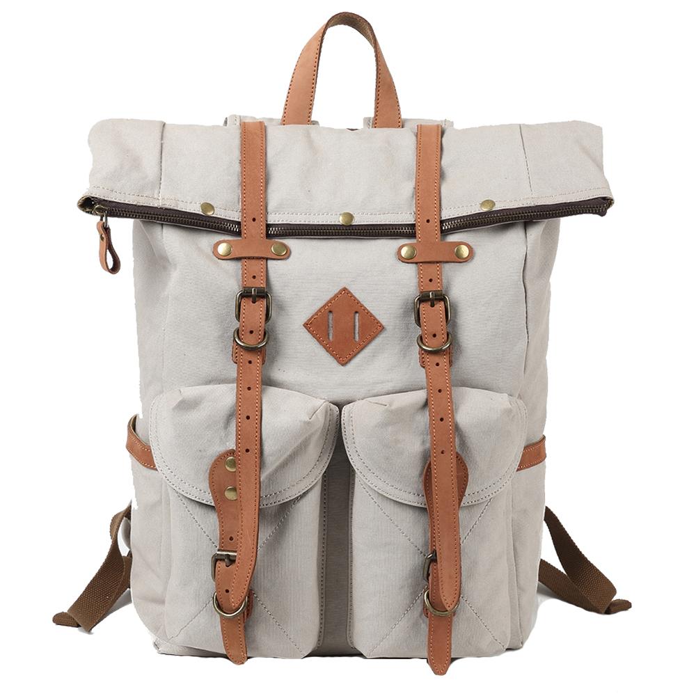 Unisex Ryggsäck Canvas Hållbar Praktisk för Laptop-1