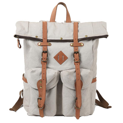 Unisex Ryggsäck Canvas Hållbar Praktisk för Laptop-1