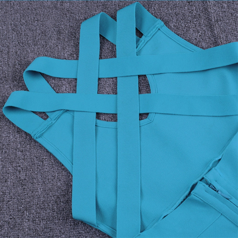 Damklänning Mini ärmlös med dragkedja och dekorativ baksida i polyester och spandex-5