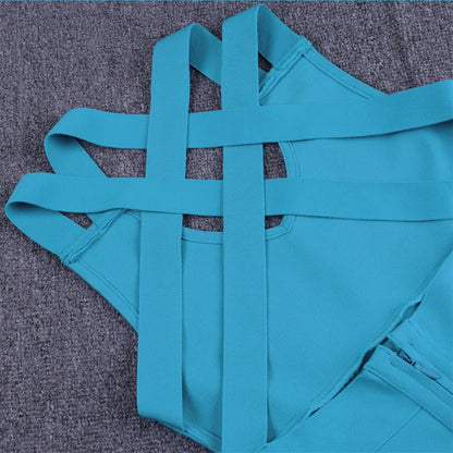 Damklänning Mini ärmlös med dragkedja och dekorativ baksida i polyester och spandex-5