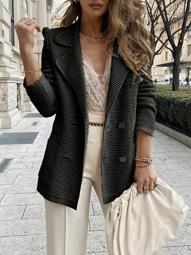 Dam Blazer Cardigan Varm Acetat och Bomull 8