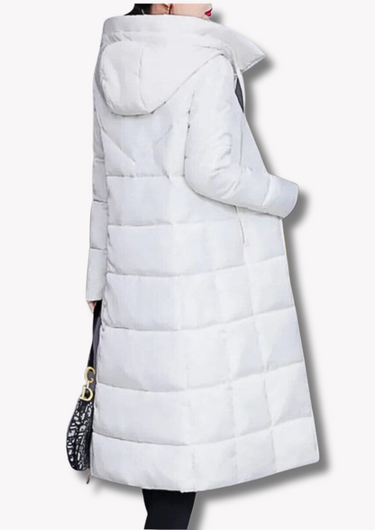 Variant image for Kvinnors Lång Kappa Quiltad Polyester Med Huva-29