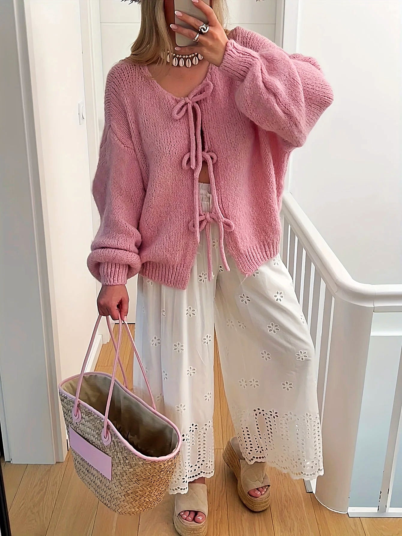 Dam Tröja Modern Design Högkvalitativt Material-1