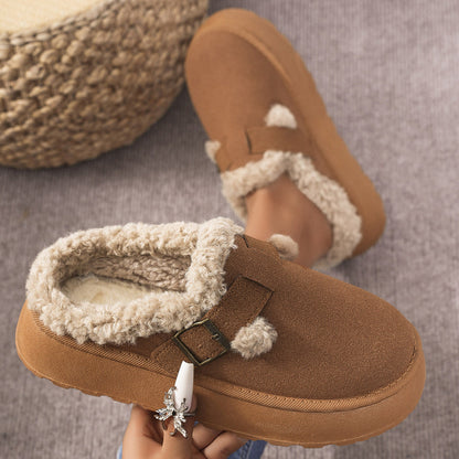 Damtofflor Modern Design Sherpa-foder Halkfri Sula-3