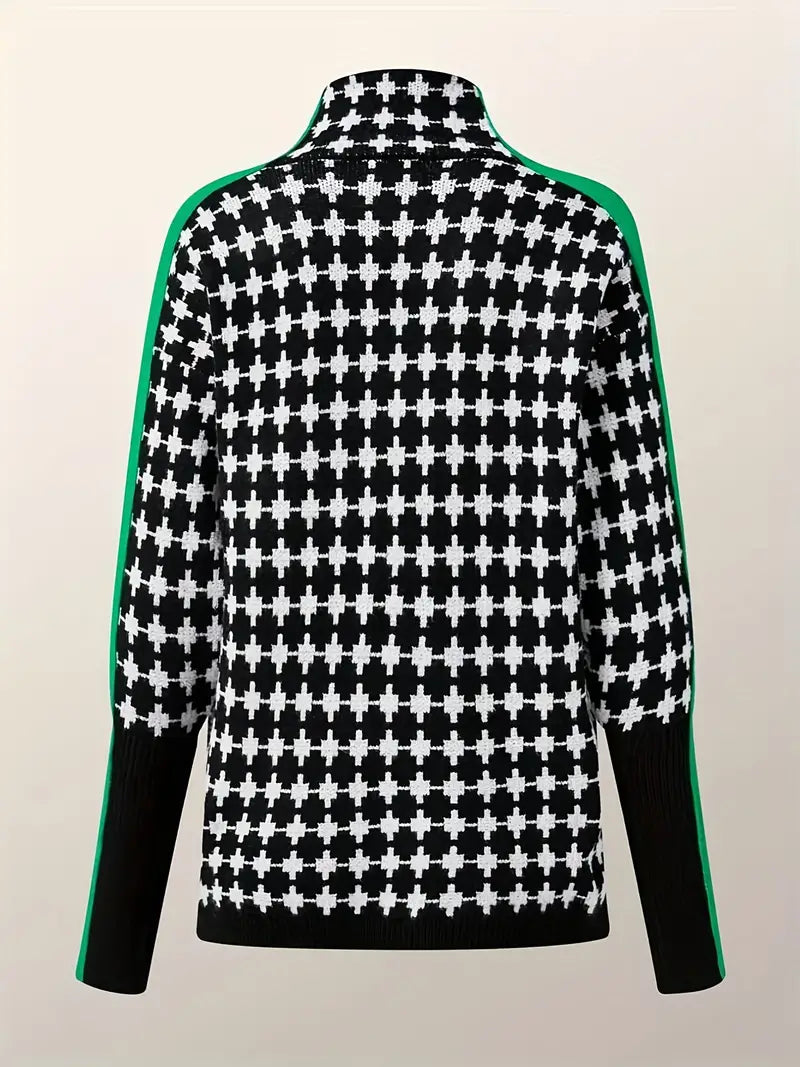 Herr Turtleneck Tröja Mönstrad 100% Bomull-3