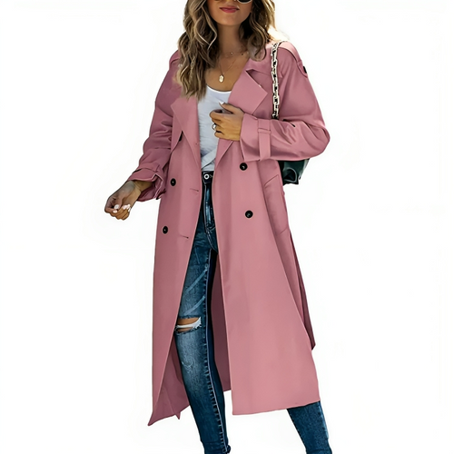 Dam Kappa Elegant Trenchcoat Hållbart Material-1