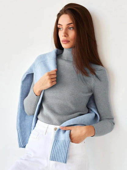 Herren Turtleneck Tröja Klassisk Design Mjuk Fiber 14