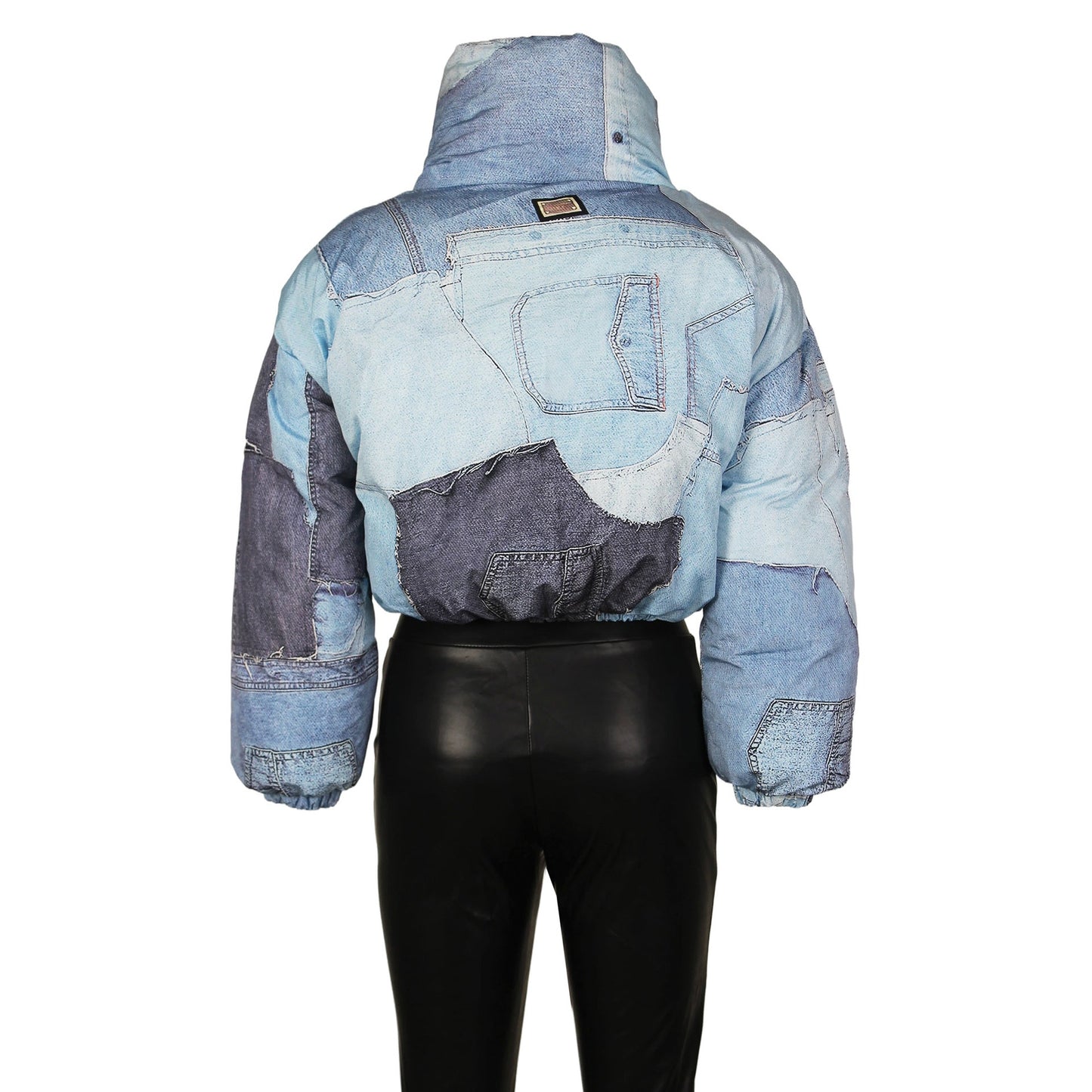 Damjacka Denim med Tryck och Bomull-2