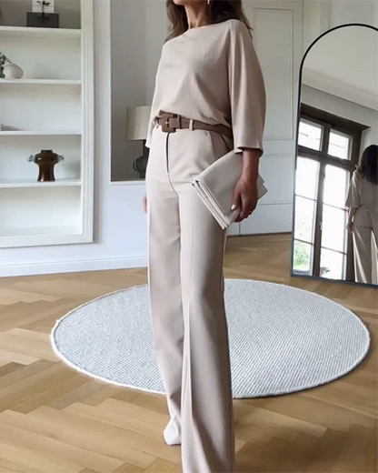Tvådelat Set Dam Elegant Design Högkvalitativt Tyg 2