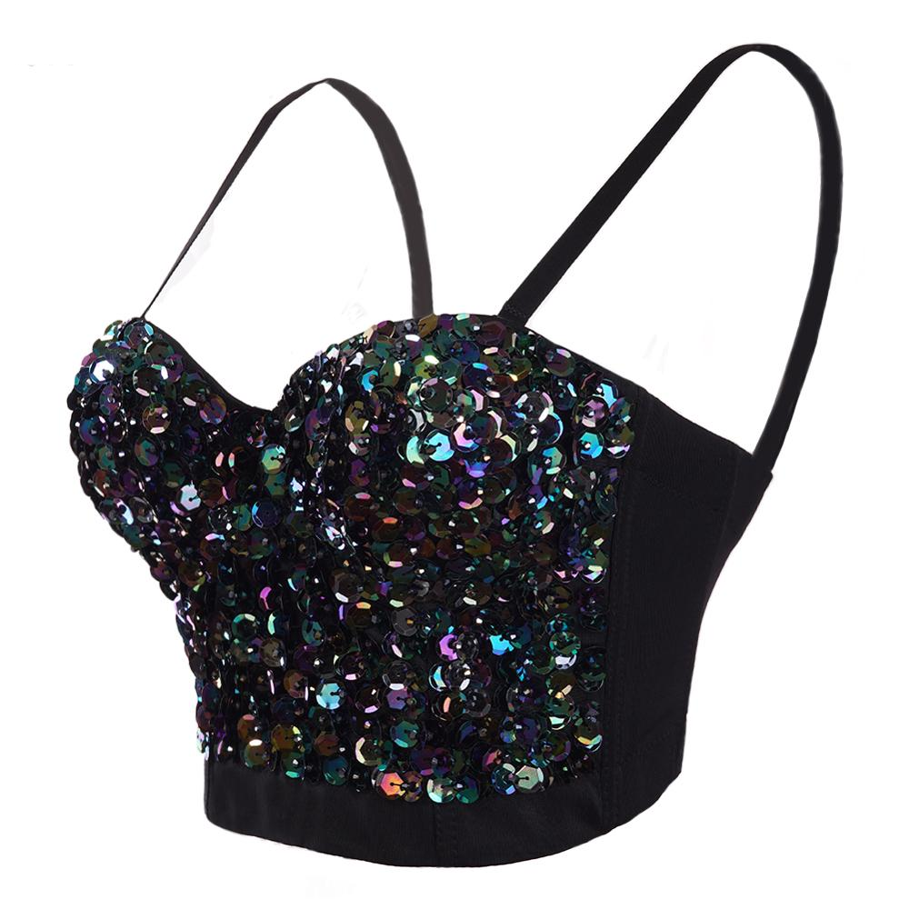 Kvinnors Bustier Topp Mousserande Kort Snitt Elegant Festtop-2